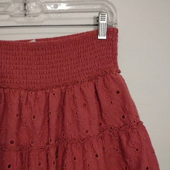 AEO - Smock Embroidery Ruffle Mini Skirt - Picture 3 of 9